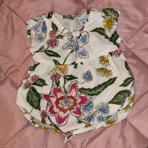 Flower bubble romper